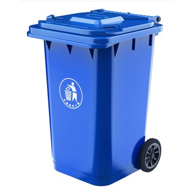 科力邦（Kelibang) 塑料制品 KB1003 戶(hù)外垃圾桶 大號(hào)加厚240L商用塑料環(huán)衛(wèi)垃圾桶帶蓋輪工業(yè)小區(qū)物業(yè)翻蓋箱 藍(lán)色 單個(gè)